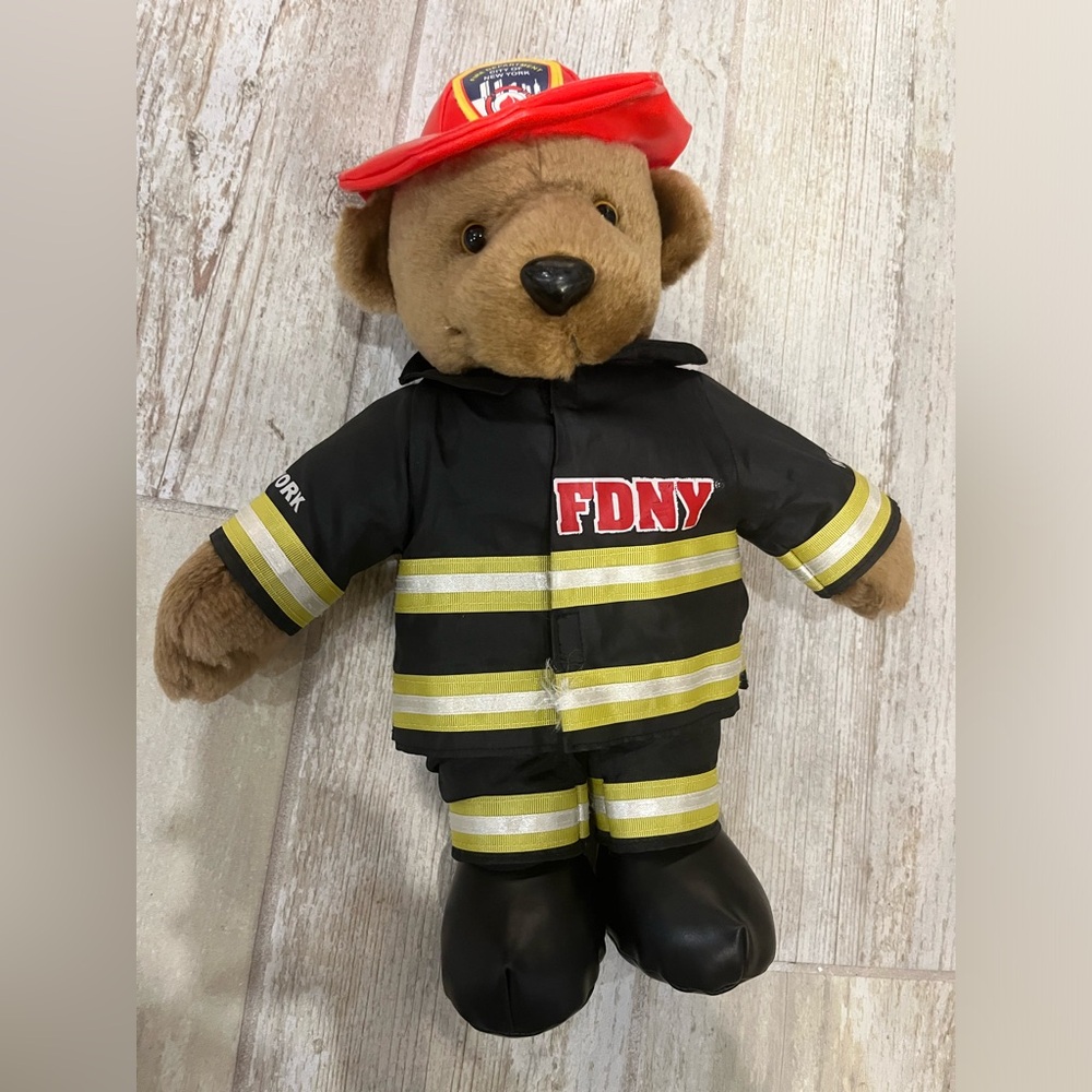 FDNY Firefighter Teddy Bear - Black and Red